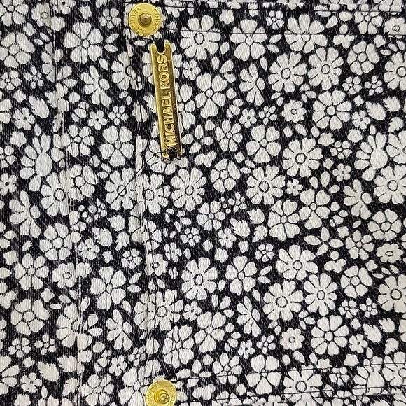 Michael Michael Kors Black and White Floral Pull On Pants Womens Sz Medium - Picture 3 of 5